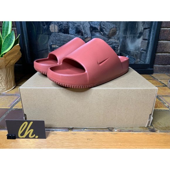 Women’s 10 Nike Calm Slides “Rugged Orange” Slide Sandals DX4816-800 - Picture 2 of 7